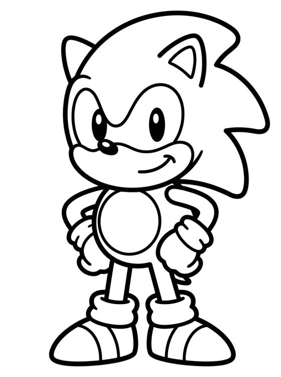 Desenho de Super Sonic Hero Pose para colorir e imprimir grátis