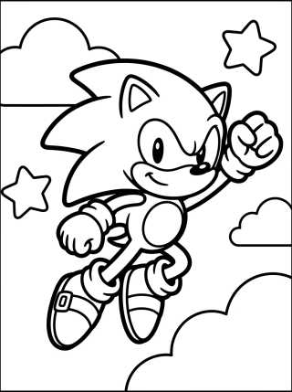 Desenho de Super Sonic Flying High para colorir e imprimir grátis