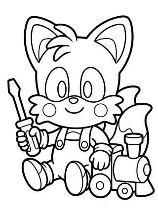 Desenho de Cute Baby Inventor Tails para colorir e imprimir grátis