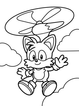 Coleção de desenhos para colorir: Tails Coloring Pages to Print and Color