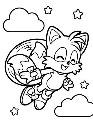 Coleção de desenhos para colorir: Tails Coloring Pages