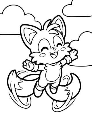Desenho de Happy Flying Tails para colorir e imprimir grátis