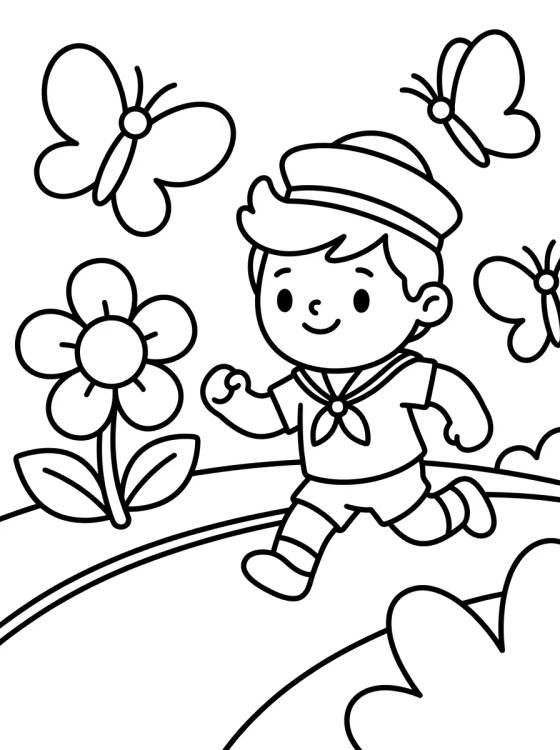 Desenho de Tito Playing in the Park para colorir e imprimir grátis
