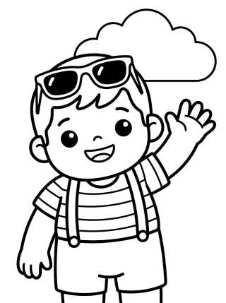Desenho de Smiling Tito with Sunglasses para colorir e imprimir grátis