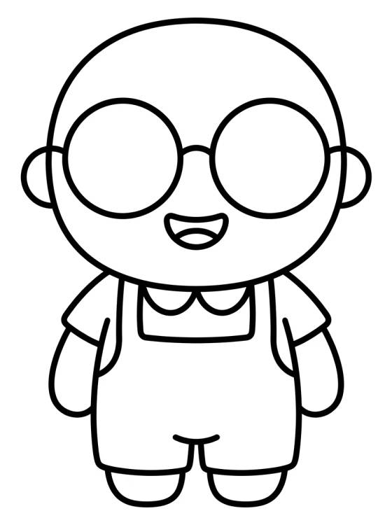 Desenho de Tito Smiling with Glasses para colorir e imprimir grátis