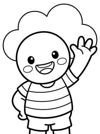 Desenho de Tito Smiling and Waving para colorir e imprimir grátis