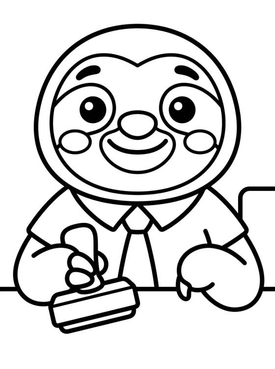 Desenho de Cute Flash the Sloth para colorir e imprimir grátis