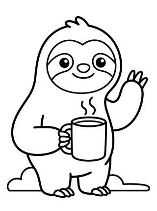 Desenho de Cute Flash the Sloth para colorir e imprimir grátis