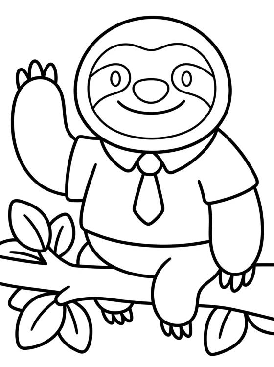 Desenho de Smiling Flash the Sloth para colorir e imprimir grátis