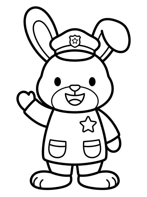 Desenho de Cute Police Officer Judy Hopps para colorir e imprimir grátis