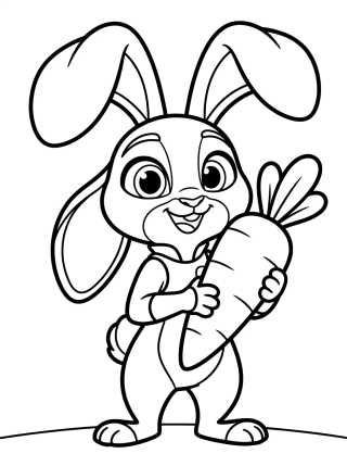 Desenho de Smiling Judy Hopps para colorir e imprimir grátis