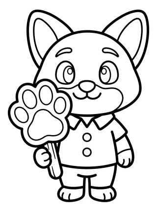 Desenho de Nick Wilde with Pawpsicle para colorir e imprimir grátis