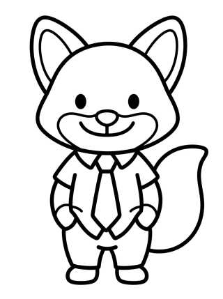 Desenho de Smiling Nick Wilde para colorir e imprimir grátis